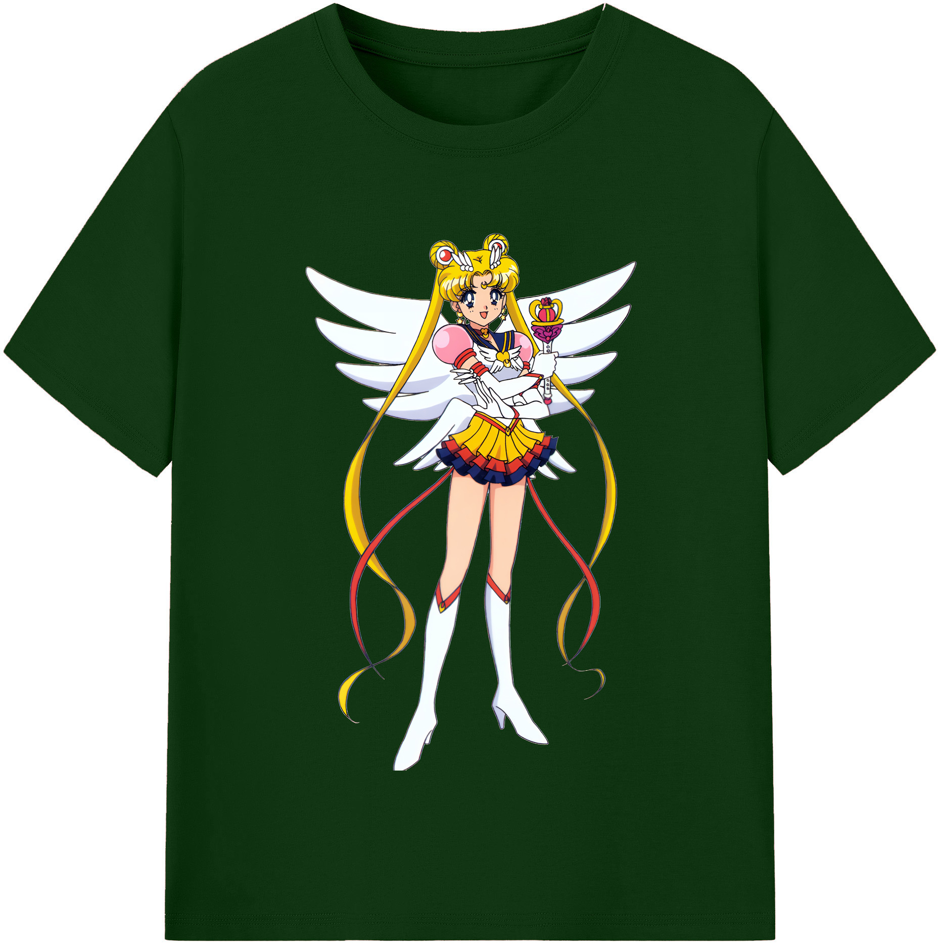 （画像用） 美少女戦士セーラームーン 月野 うさぎ つきの うさぎ Sailor Moon Tsukino Usagi 綿100％半袖Tシャツ（フロントプリント）